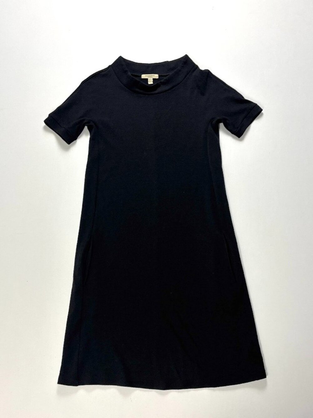 Vintage Burberry London Womens Wool Short Sleeve Dress Black Sz 2 (Tag 4) Poland